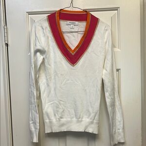 Isaac Mizrahi Colorful V-Neck Women's Sweater S